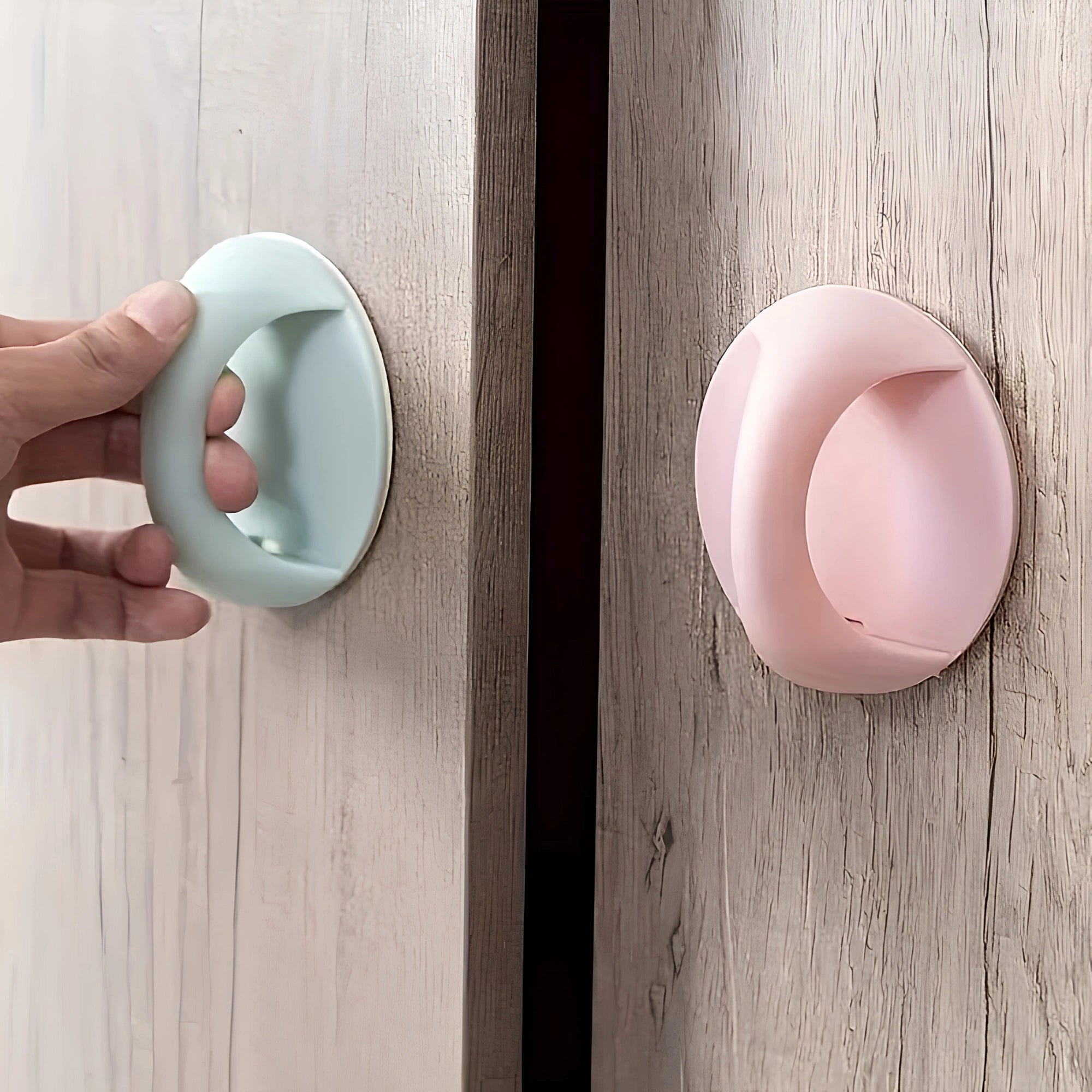 Stick-On Cabinet Door Handle – Easy-Open Adhesive Pull