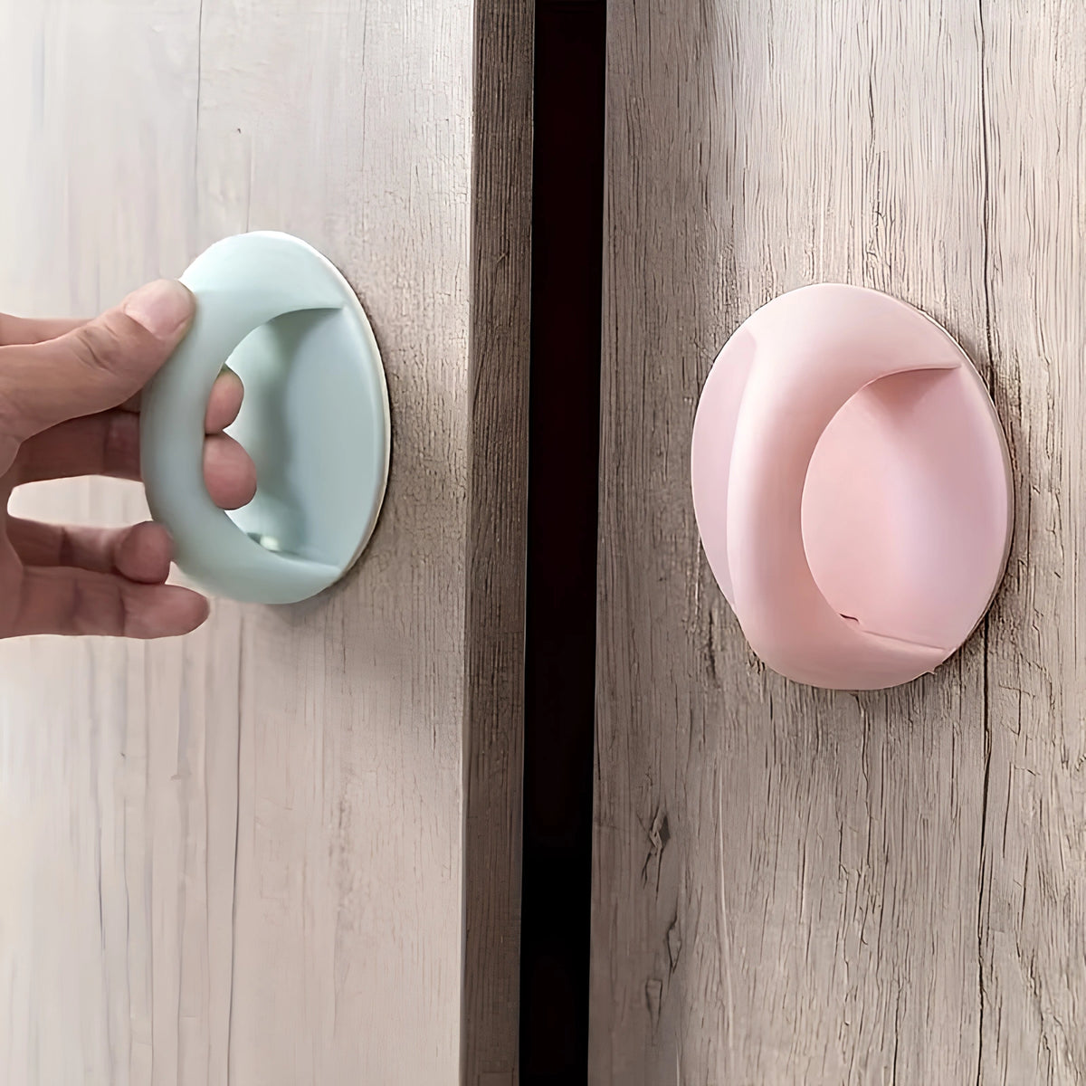 Stick-On Cabinet Door Handle – Easy-Open Adhesive Pull