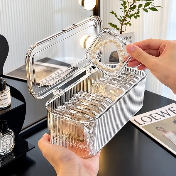 Clear Jewelry Storage Box – Large Capacity Bead, Bracelet & Accessories Organizer