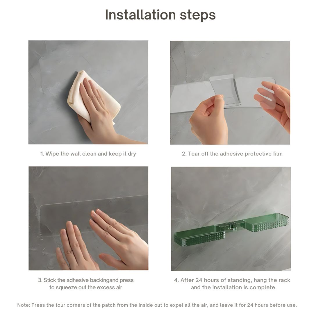 Multi-Functional Wall-Mounted Bathroom Organizer – Foldable Plastic Shelf Rack