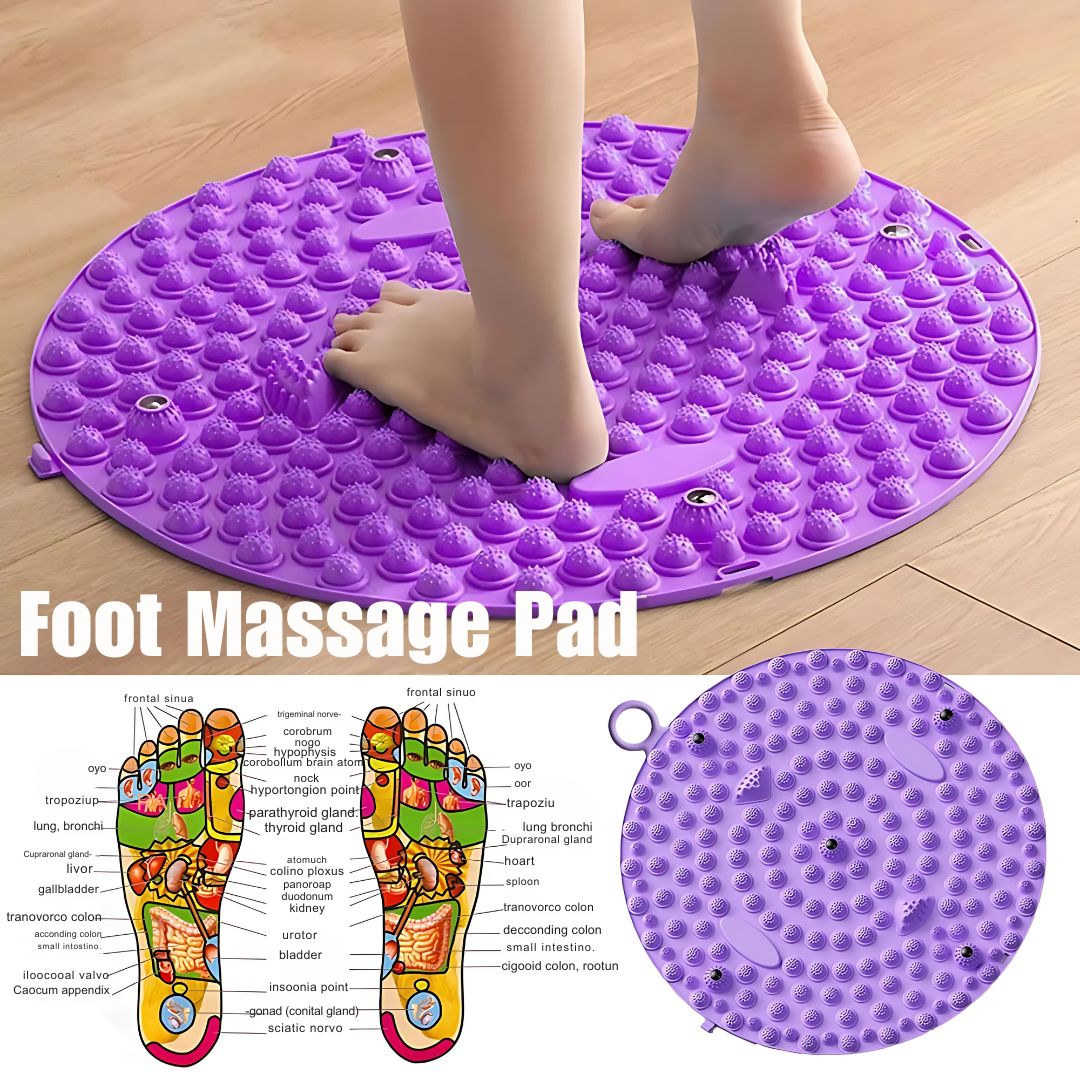 Foot Acupressure Massage Board – Bamboo Reflexology Pad for Improved Blood Flow & Stress Relief