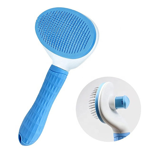 Pet Grooming Tool with Self-Cleaning Cat and Dog Brush