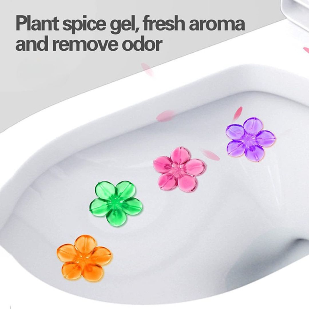 Fresh Gel Toilet Bowl Cleaning Stamps – Floral Scented Gel Cleaner for Limescale Prevention & Long-Lasting Freshness