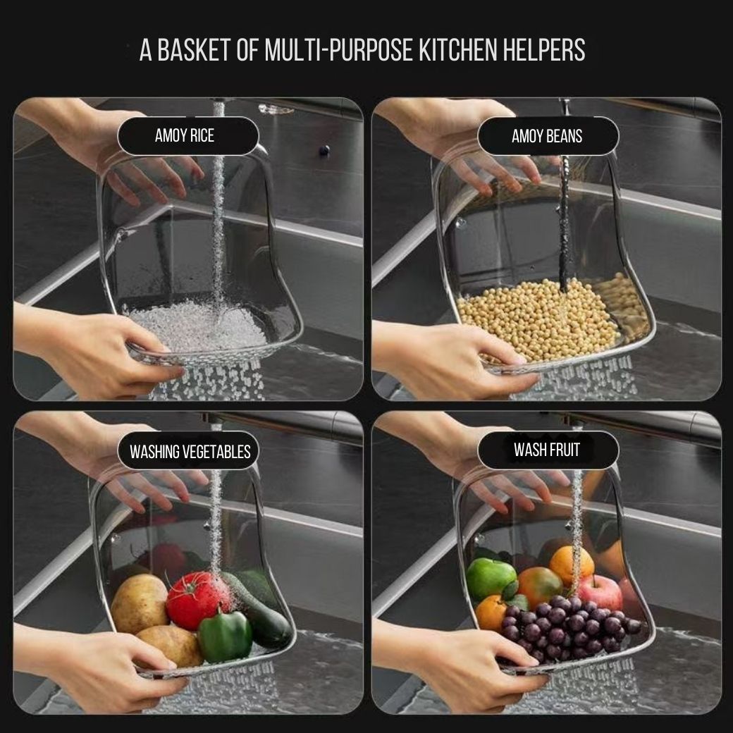 Adjustable Sink Strainer Basket – Multipurpose Fruit & Vegetable Washing Basin
