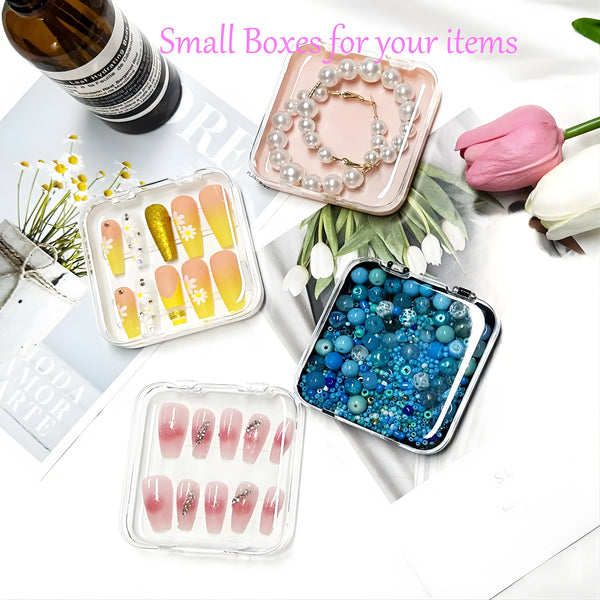 Prime Choice Large Capacity Transparent Jewelry, Nail art tips Organizer Box | 10-Grid Removable Storage Boxes