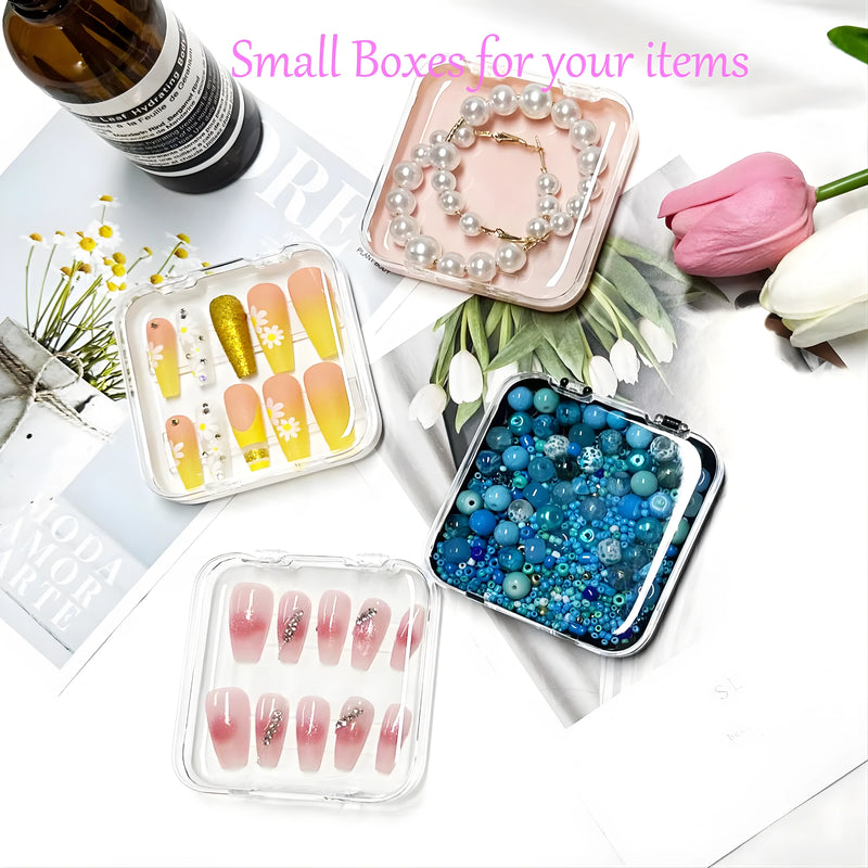 Prime Choice Large Capacity Transparent Jewelry, Nail art tips Organizer Box | 10-Grid Removable Storage Boxes