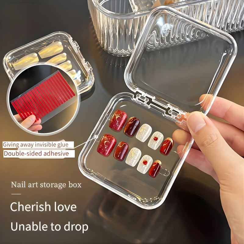 Prime Choice Large Capacity Transparent Jewelry, Nail art tips Organizer Box | 10-Grid Removable Storage Boxes