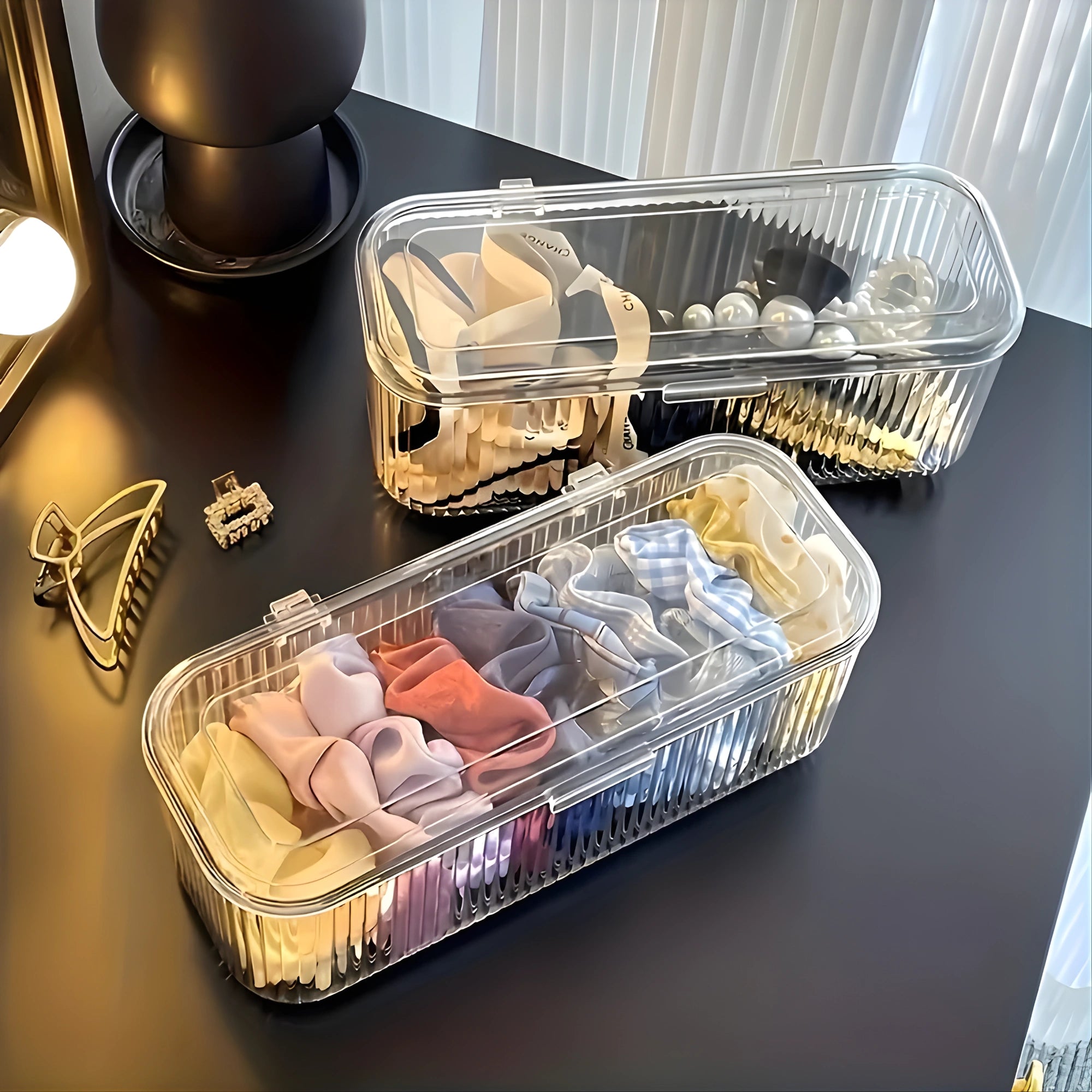 Prime Choice Large Capacity Transparent Jewelry, Nail art tips Organizer Box | 10-Grid Removable Storage Boxes