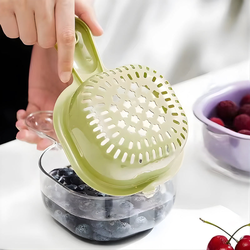 2-Tier Kitchen Sink Strainer Basket – Fruit & Vegetable Washing & Drainage Rack