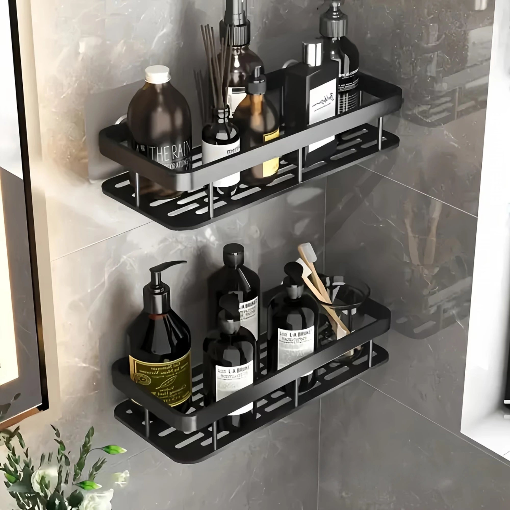 Self-Adhesive Bathroom & Kitchen Storage Rack