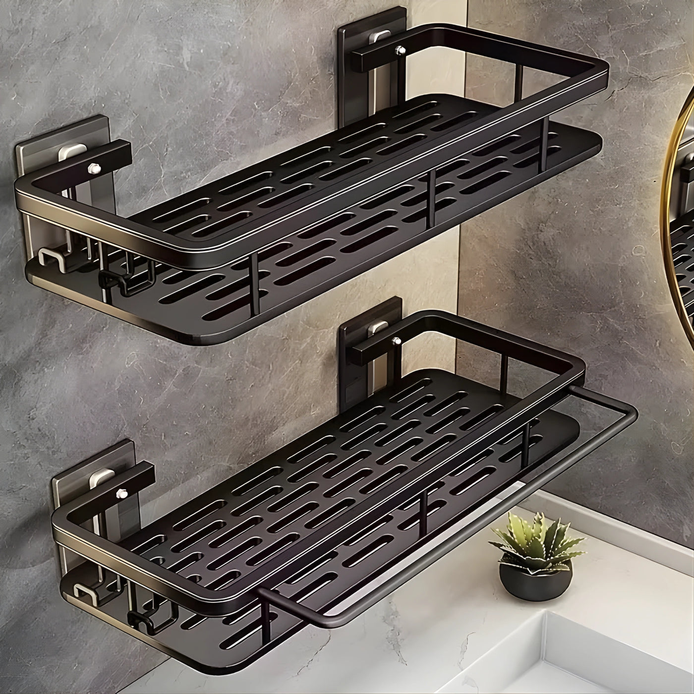 Self-Adhesive Bathroom & Kitchen Storage Rack