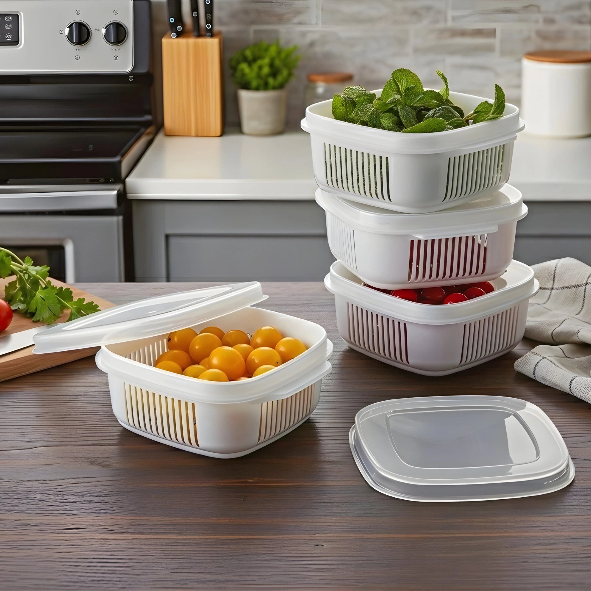 Food Storage Container – Rice, Fruit & Kitchen Storage Box for Refrigerator & Freezer
