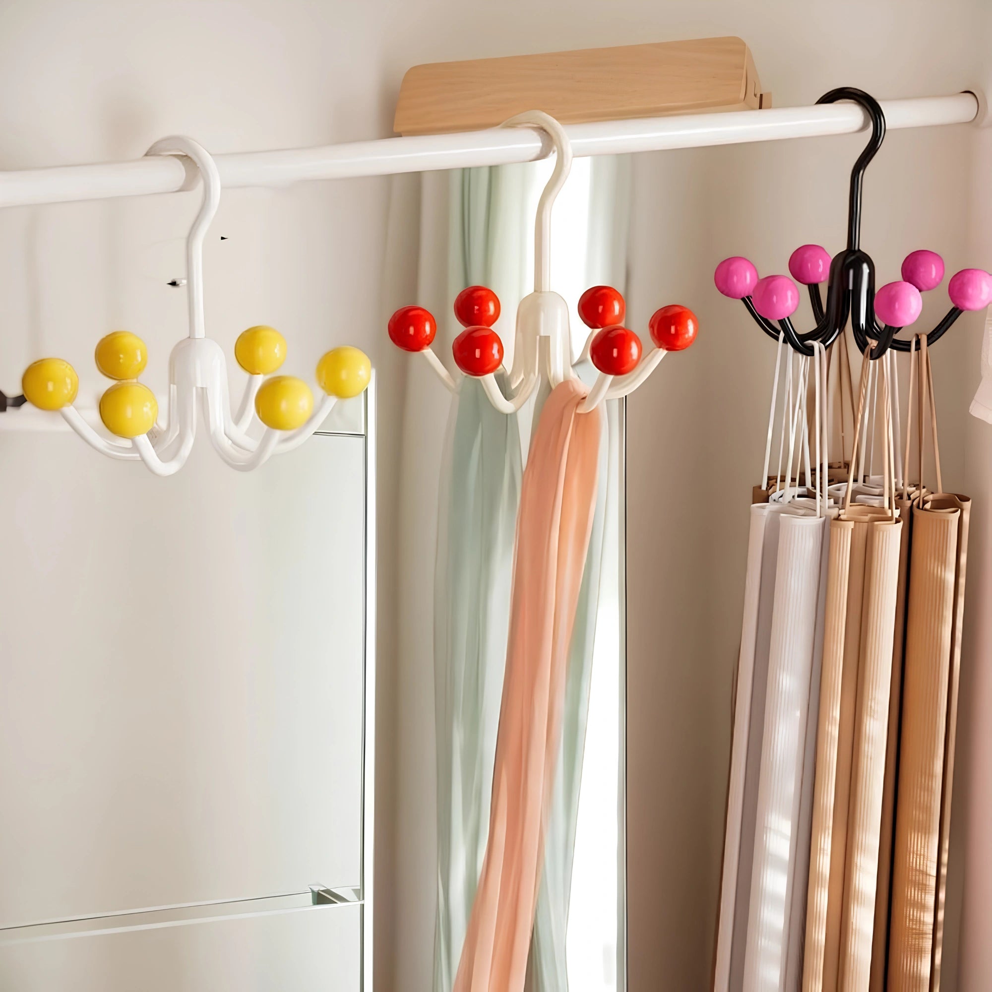 6-Claw Rotating Wall Hook – 360° Multi-Purpose Clothes & Hat Hanger