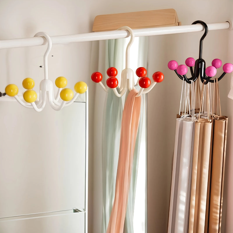 6-Claw Rotating Wall Hook – 360° Multi-Purpose Clothes & Hat Hanger