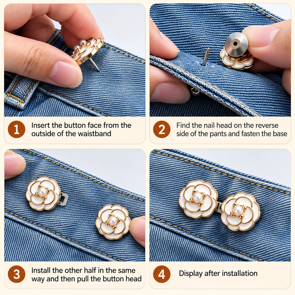 Adjustable Waist Tightener Clips – No-Sewing Jeans & Pants Waist Buckle (Pack of 10)