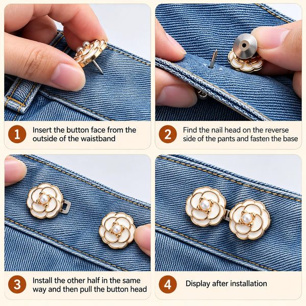 Adjustable Waist Tightener Clips – No-Sewing Jeans & Pants Waist Buckle (Pack of 10)