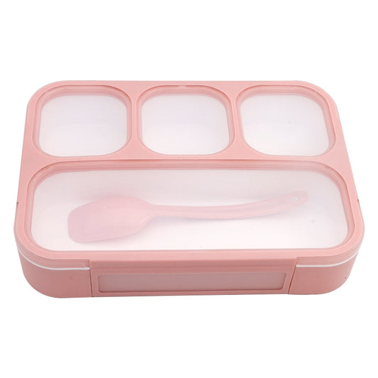 Children's Portable Four-Grid Bento Box with Leakproof Design