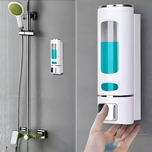 Refillable 400ml Soap Dispenser | Wall-Mount Manual Press for Bathroom & Kitchen Use