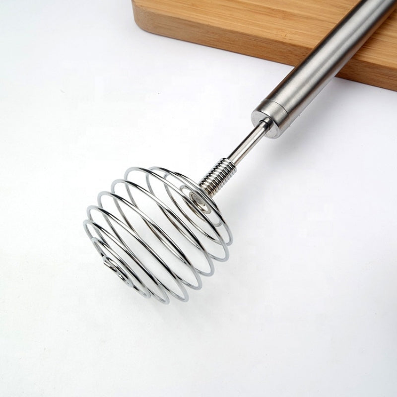 Manual Stainless Steel Whisk for Effortless Egg Beating