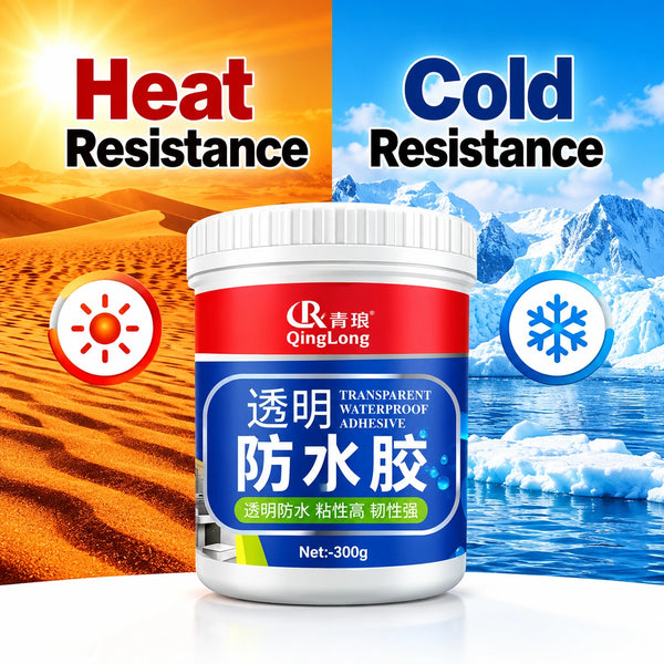 Transparent Waterproof Adhesive – Heat & Cold Resistant Sealant 300g