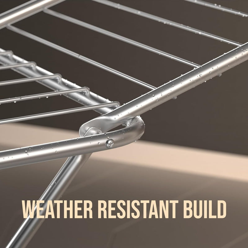 Foldable Stainless Steel Clothes Drying Rack – Indoor & Outdoor Laundry Stand