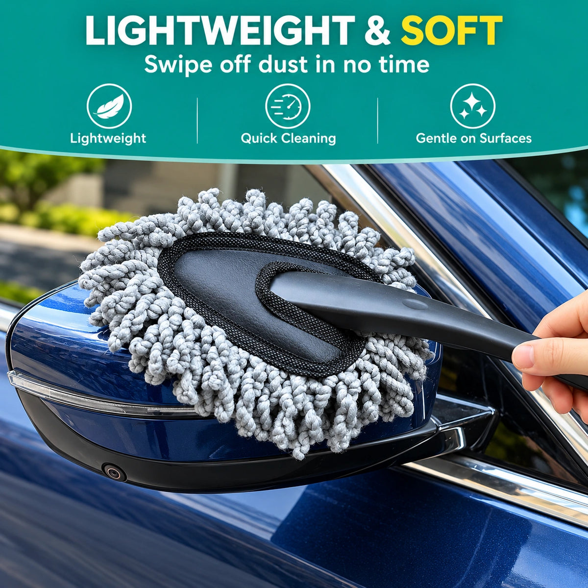 Microfiber Car Cleaning Duster – Soft Dusting Brush for Car Interior & Home