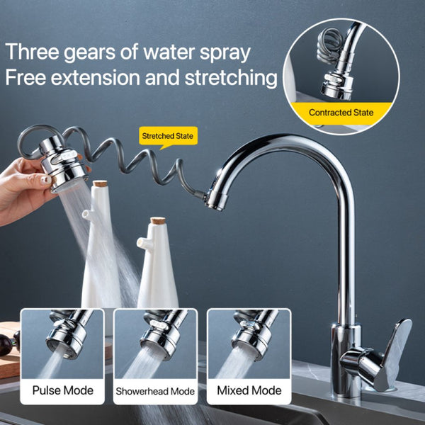 Spring Water Faucet with 3 Water Outlet Modes