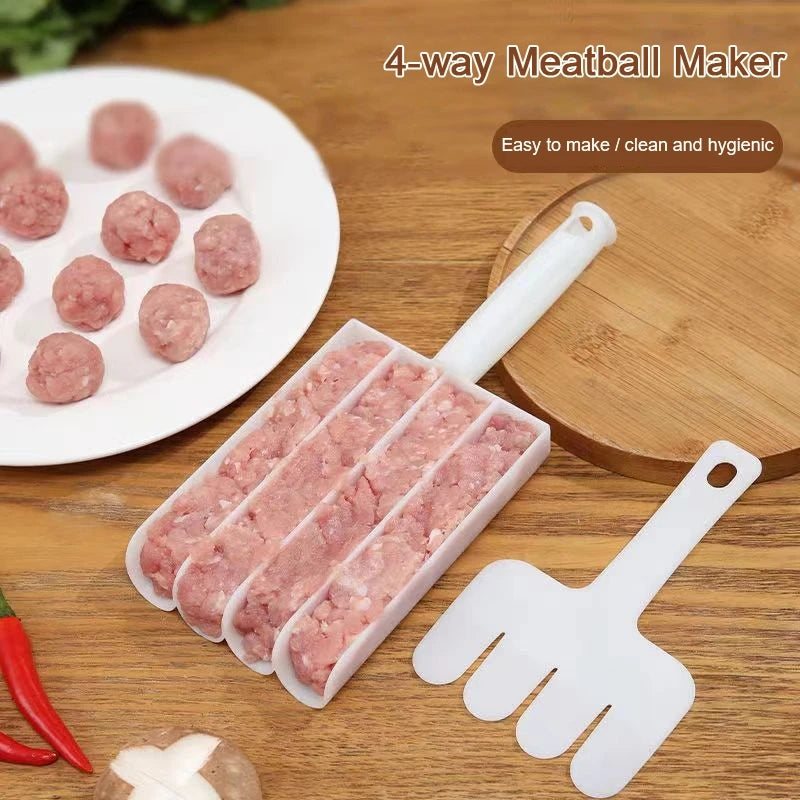 4-Row Meatball Maker – Homemade Shrimp and Pork Cooking Mold