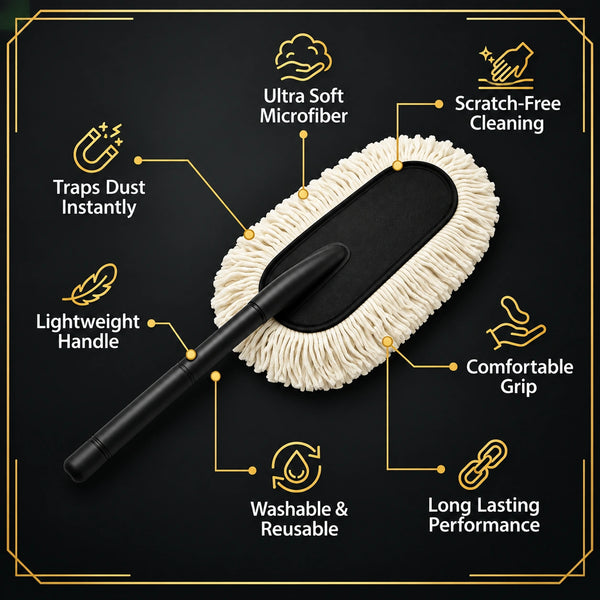 Microfiber Dusting Brush – Ultra Soft Washable Duster for Scratch-Free Cleaning