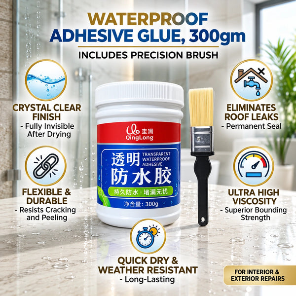 Transparent Waterproof Adhesive – Heat & Cold Resistant Sealant 300g