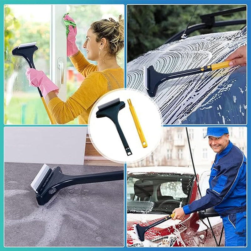 Compact Window Cleaning Squeegee with Non-Slip Handle