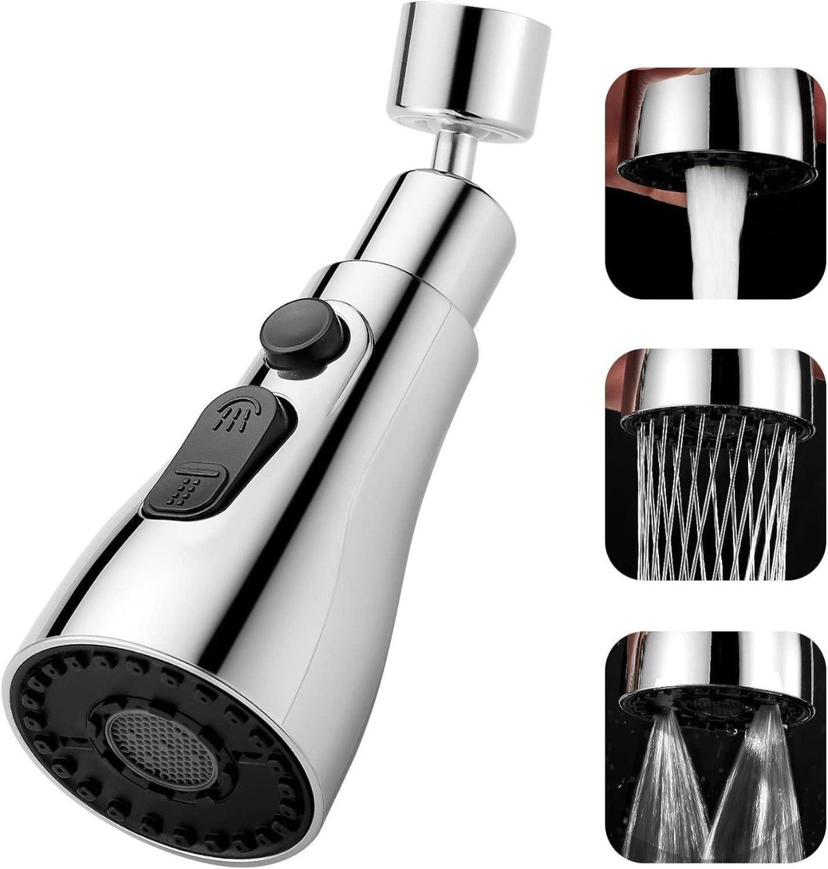 Universal Three-Speed Adjustable Splash-Proof Kitchen Faucet