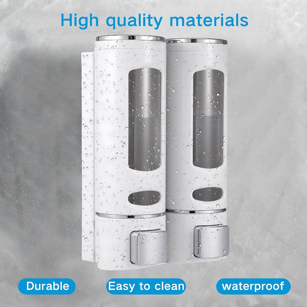 Refillable 400ml Soap Dispenser | Wall-Mount Manual Press for Bathroom & Kitchen Use