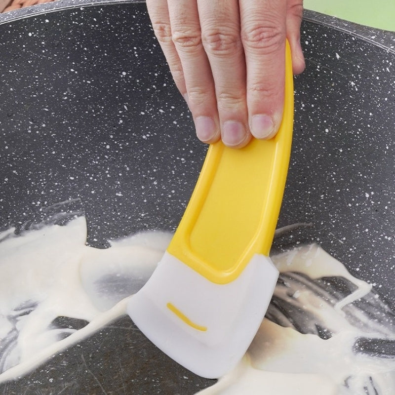 Modern Silicone Flat Cleaning Spatula for Pots and Pastries