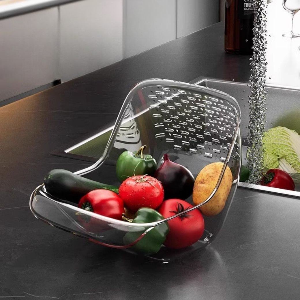 Adjustable Sink Strainer Basket – Multipurpose Fruit & Vegetable Washing Basin