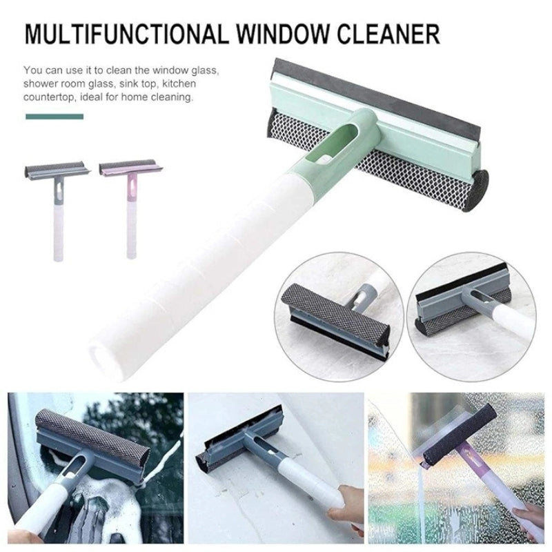 2-in-1 Disassemble Rod Window Cleaner with Mop and Squeegee