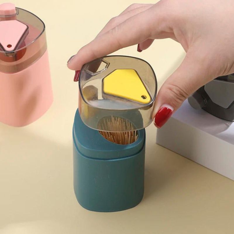 Portable Automatic Pop-up Toothpick Dispenser for Kitchen & Dining