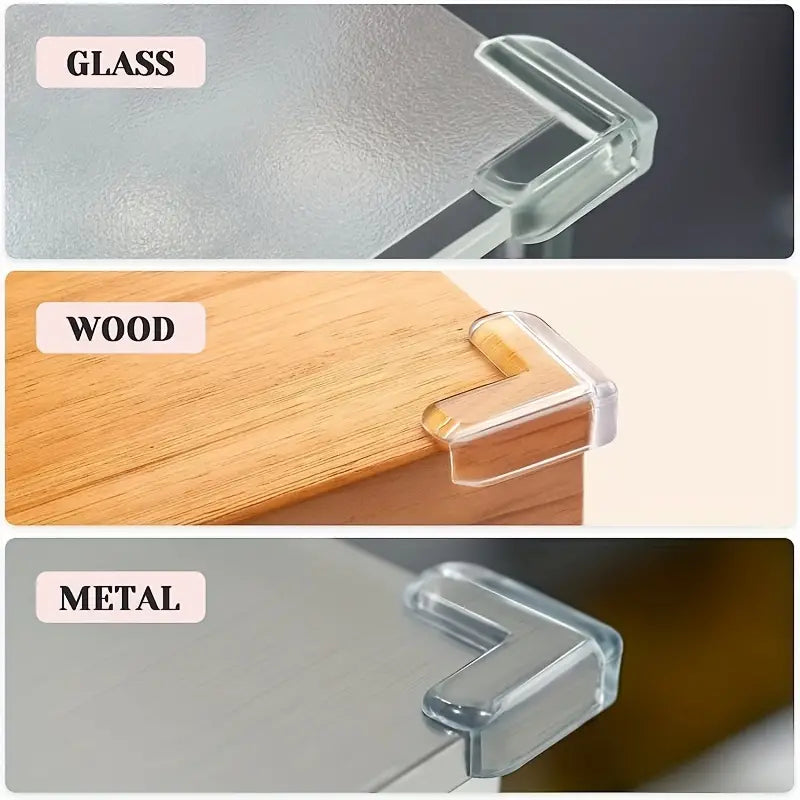 PrimeChoice™ Clear Corner Protectors - Safety Bumpers for Sharp Edges | No Latex