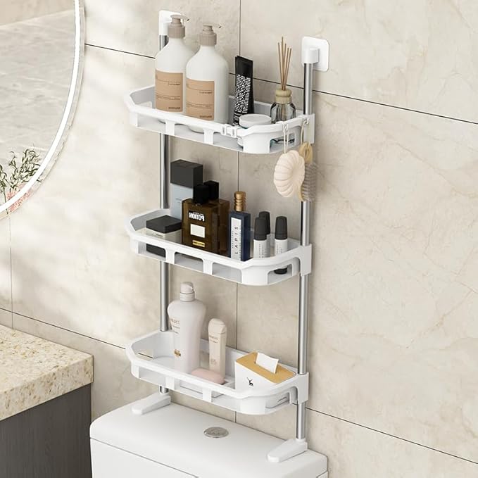 PrimeChoice 3-Tier Plastic Storage Self-Adhesive Shelf