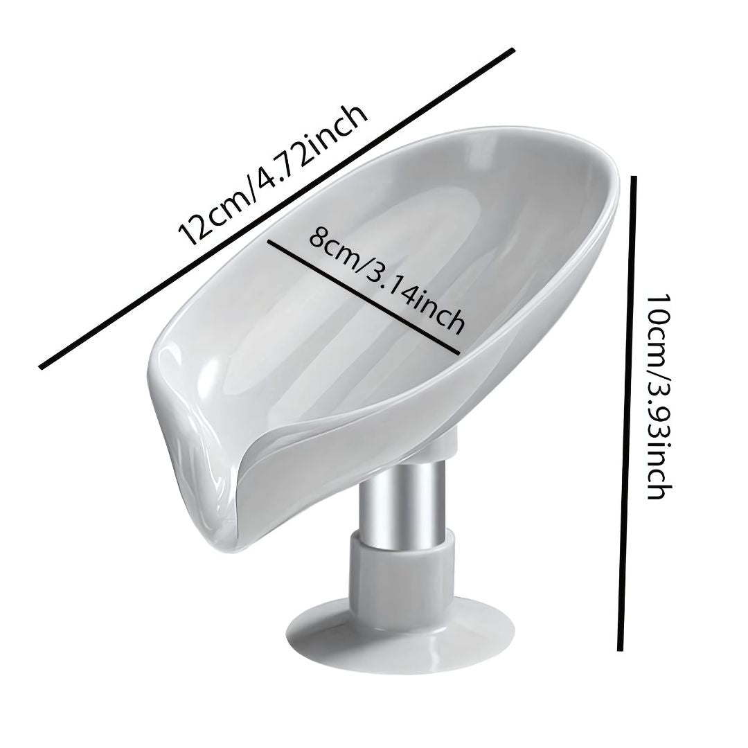Suction Cup Soap Dish for Bathroom Shower Portable Leaf Soap Holder