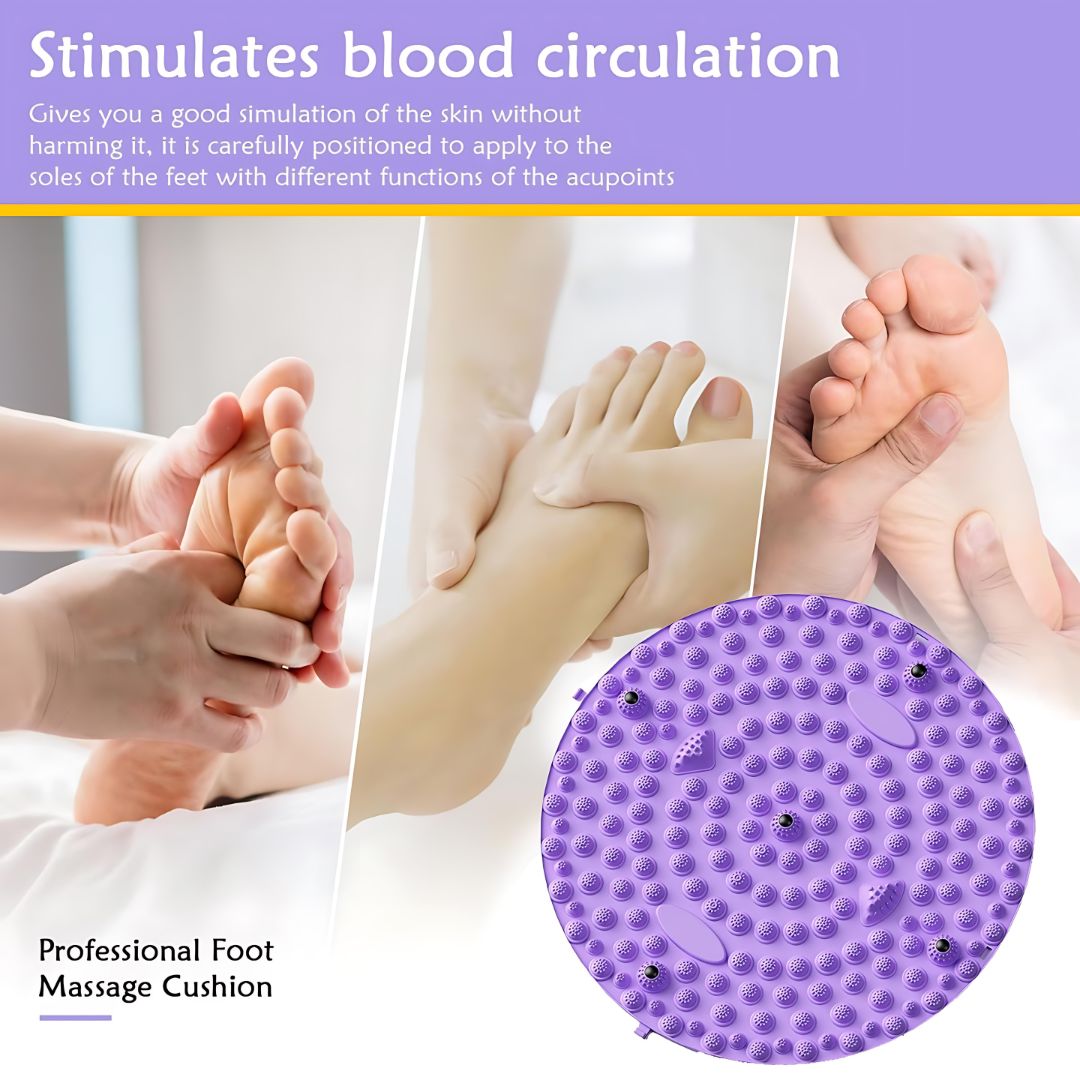 Foot Acupressure Massage Board – Bamboo Reflexology Pad for Improved Blood Flow & Stress Relief