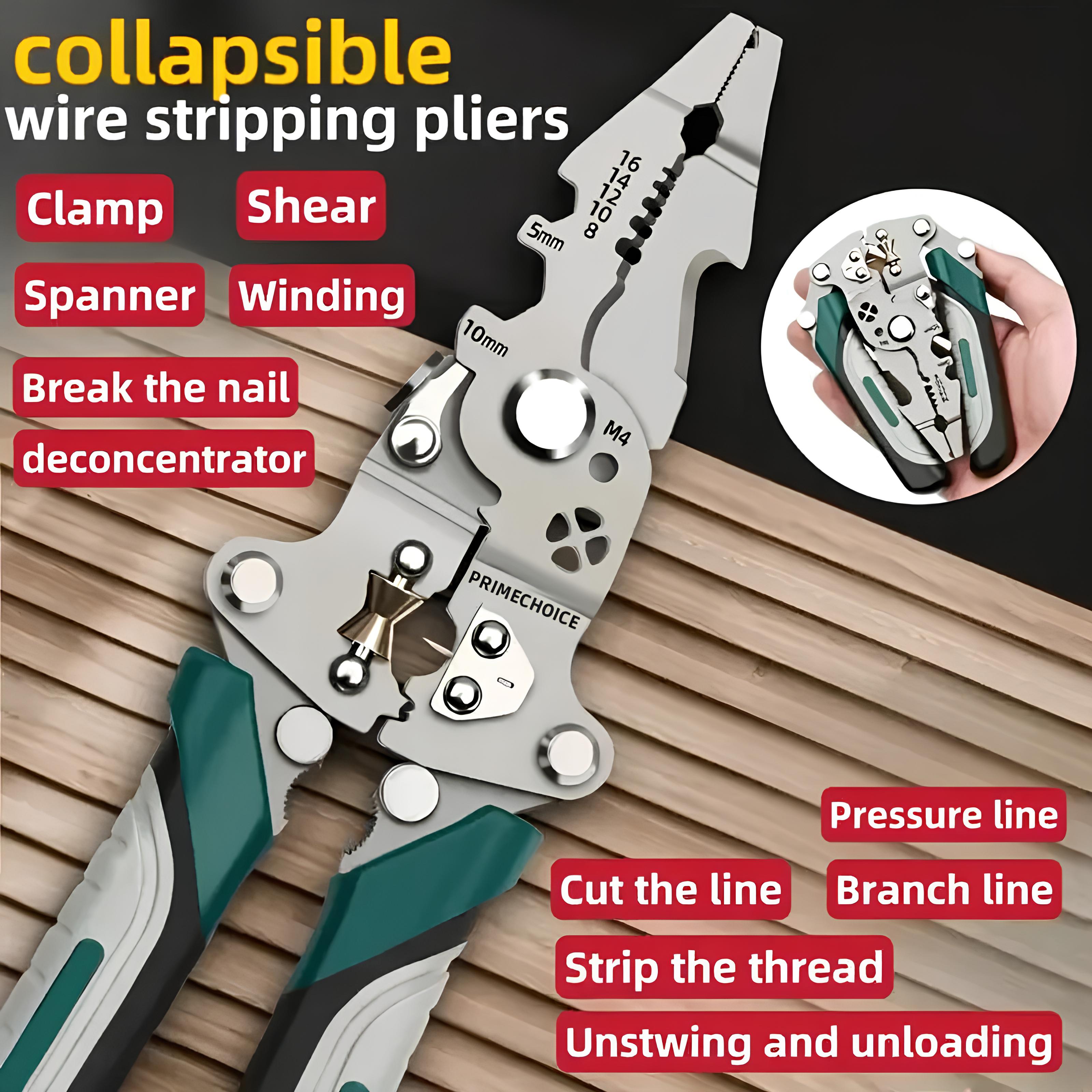 Professional Wire Strippers – Foldable, Multi-Purpose Tool for Electricians