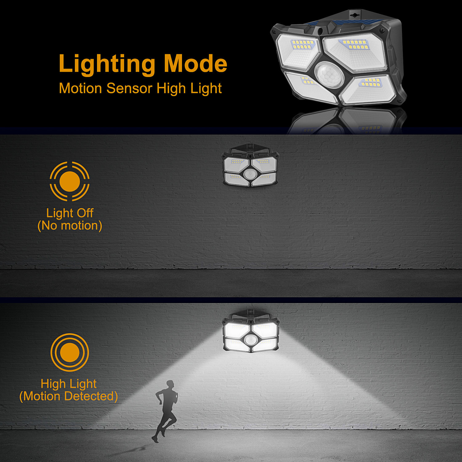 Motion Sensor Solar Powered Pathway Lights for Outdoor Use