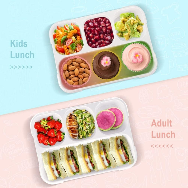 Children's Portable Four-Grid Bento Box with Leakproof Design