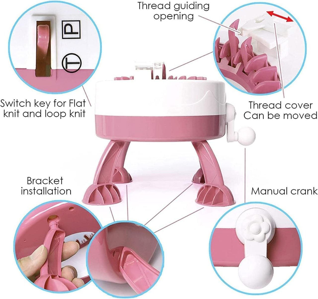 22-Needle Knit Loom Machine for DIY Knitting