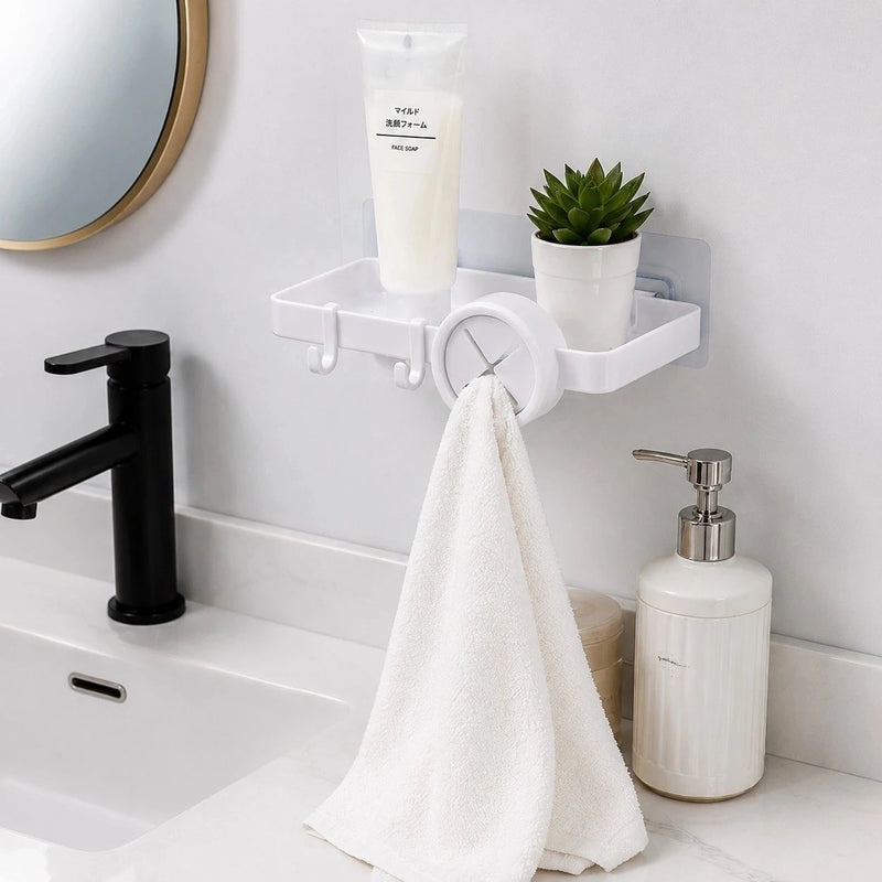 No-Drill Bathroom Wall Storage Rack – Toilet & Hand Soap Organizer