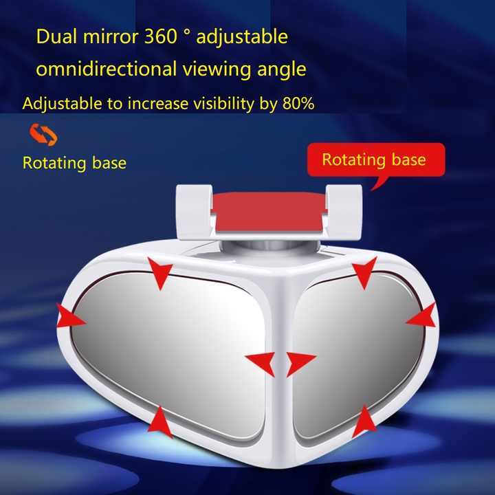 Universal Rear View Mirror for Cars and SUVs(Pack of 2)
