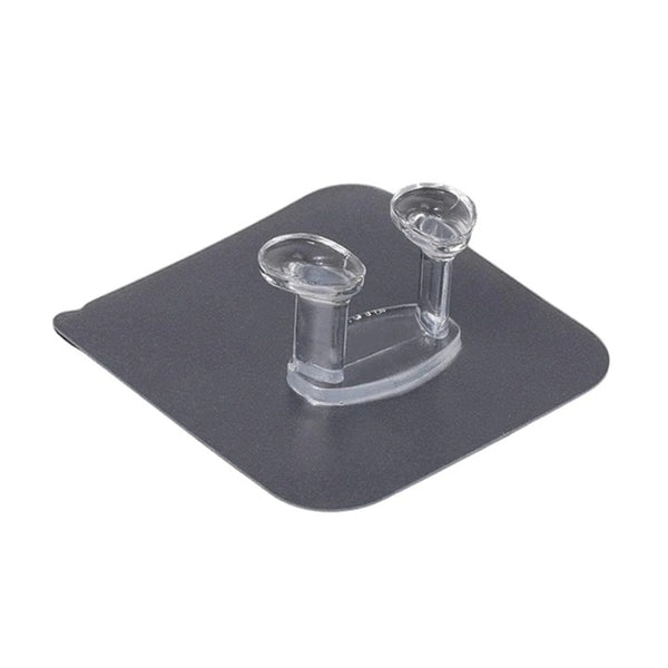 Transparent Adhesive Hook – Removable Holder for Toothbrushes & Power Plugs (Pack of 5)