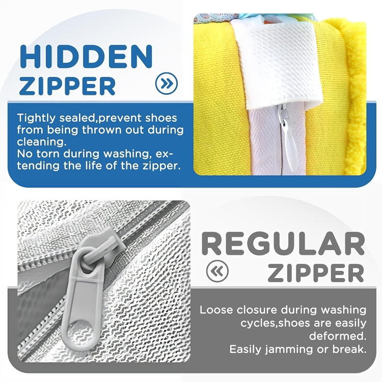 Shoe Wash Bag for Washing Machine – Protective Sneaker Laundry Bag with Soft Chenille Fabric