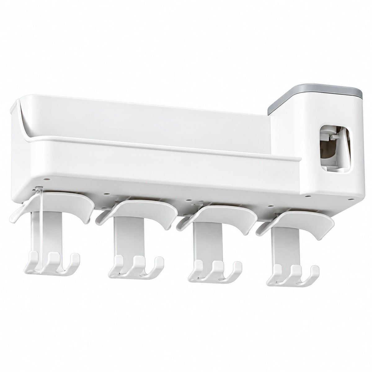 Wall-Mounted Bathroom Organizer – Toothbrush Holder & Cosmetic Storage Shelf